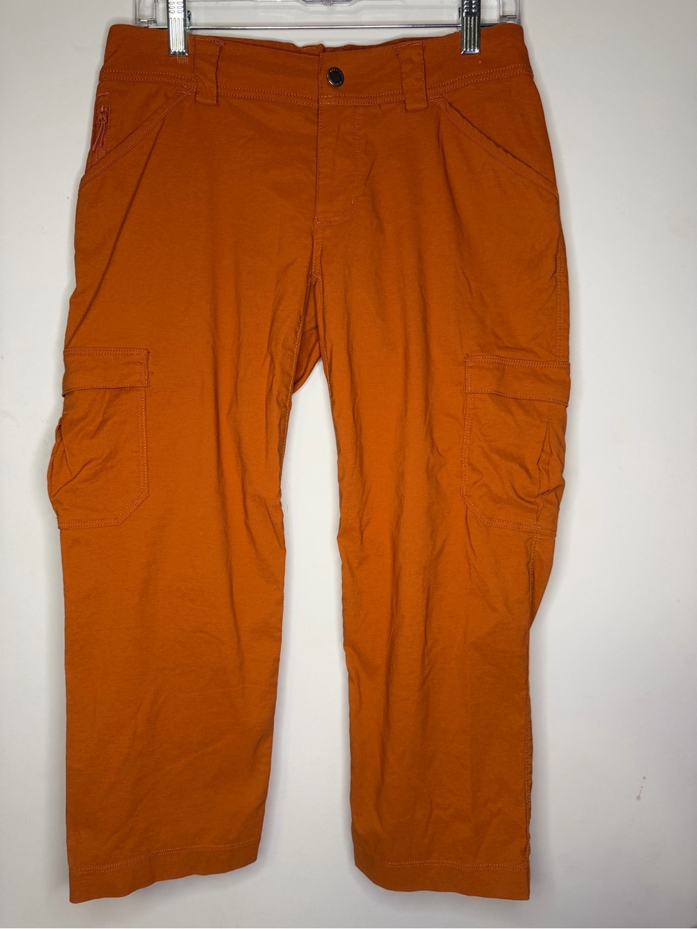 Duluth Trading Co Womens Burnt Orange Dry on the Fly Capri Size 4